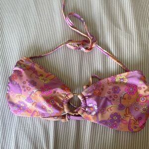 Cotton on Floral Pink and Orange Bikini Top